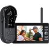 TKMARS Videocitofono Senza Fili da Esterno con Schermo 1080P Campanello Senza Abbonamento e Senza WiFi, Video Citofono conTelecamera 1080P, Grandangolo 170°,Impermeabile IP67,