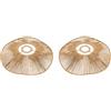 SFTYEI Set di 2 paralumi intrecciati a mano in corda di carta, accessorio di illuminazione da 30 cm di diametro, rotondo, con design cavo, colore giallo, per soffitto, soggiorno