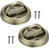 PATIKIL Ad Incasso Porta Maniglie 2pz Rotondo Filo Maniglie Inox Acciaio Mobili Serrature Nascoste Incorporato Ignifugo Porta Mobili Tirare Bronzo