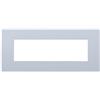 ZOREI Placca Compatibile Con Vimar Arke, Placche In Plastica, 1 Pezzo (7 Posti/Moduli,Bianco)