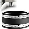 NICEWAT Connettore flessibile in gomma da 150 mm, giunto in gomma con due fascette in acciaio inox, diametro 150 mm, manicotto antirumore per ventilatore, tubo di scarico, tubo di climatizzazione