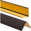 ProfiPVC Profilo Angolare PVC 50x50 mm - Listello di protezione in plastica flessibile - Striscia autoadesiva - Riparo dei profili angolari e bordi, facile da installare - 200cm, Marrone Scuro