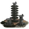 Tergato - Cuscinetto regolabile in altezza 65-130 mm, set da 20 pezzi, con 20 viti in acciaio inox, prodotto in Germania, supporto da terrazza per WPC, legno e alluminio, piedini regolabili