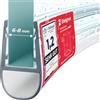 STEIGNER Guarnizione doccia, 70cm, per spessore vetro 6/7/ 8 mm, guarnizione semicircolare in PVC, UK07