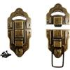 SIDIFU Chiavistello in ottone anticato con chiusura a levetta per scatole di vini e valigie, super grandi, resistente, con vite (B 63 x 130 mm)