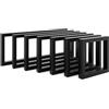 HEVVA RHEIN - Supporto per lavabo alto 20/25/30/35/40/45/50 cm | RHEIN | Supporto per lavandino da appoggio per carichi pesanti, console da parete, ripiano per lavabo | (set da 2 - nero, 25 cm)