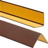 ProfiPVC Profilo Angolare PVC 50x50 mm - Listello di protezione in plastica flessibile - Striscia autoadesiva - Riparo dei profili angolari e bordi, facile da installare - 200cm, Marrone