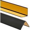 ProfiPVC Profilo Angolare PVC 50x50 mm - Listello di protezione in plastica flessibile - Striscia autoadesiva - Riparo dei profili angolari e bordi, facile da installare - 165cm, Nero