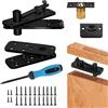 RATSTONE Cerniere a Scomparsa, Cerniera per Porte Nascoste, Sistema di Cerniere a Bilico Rotazione a 360°, Portante 570 Lbs, Per Porte Segrete, Librerie, In Legno Pesanti, Acciai Inossidabili, Nero
