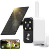 PESAIR Rotazione 180° Telecamera Wifi Esterno Senza Fili, 2K Telecamere Wifi con Pannello Solare, Visione Notturna a Colori, Rilevazione di Movimento PIR, Audio a 2 Vie