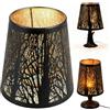 GBKDQQ Paralume per lampada da tavolo, paralume in metallo E27 con ombra d'albero, paralume vintage in ferro arte cavo design per lampade da terra, lampada a sospensione, decorazione camera da letto, 14 x 15