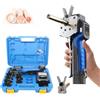 Moubhjd Cartellatrice Tubi Rame for Svasatura Cordless da, Espansore per Tubi Idraulici 1/4-3/4,Strumento per Svasatura Tubi Eccentrici a 45 °,per Tubi in Rame/Alluminio,9chucks