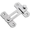 TOP-MAX Serratura per porta in acciaio inox argentato, 180 gradi, con viti per porte push-pull e scorrevoli, accessori per cancelli da giardino per fienili da cucina, taglia L