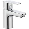 Roca Victoria Plus Rubinetteria per lavabo con tecnologia ColdStart, rubinetto monocomando a mensola con collegamenti di alimentazione flessibili, miscelatore da bagno di facile installazione, cromato