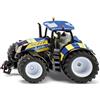 Siku 3297 New Holland T7.315 HD trattore della polizia, 1:32, con cofano apribile, zavorra anteriore, cabina rimovibile, carrozzeria in metallo, blu-giallo, veicolo speciale