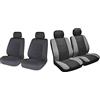 Sakura - Coprisedili Anteriori per Auto e furgoni Hampton, 1 Paio, Colore Nero, compatibilità Universale & Merton SS3633 - Set di Coprisedili e Copri Poggiatesta per Sedili Anteriori Auto