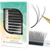 COZBIRD Extension Ciglia WW 3d 6d Ventagli Volume Ciuffetti Premade Natural Fluffy 0.07 D curl 8-15mm Mix