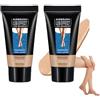 Generic Fondotinta Gambe Waterproof 2pcs Crema Colorata Gambe Lozione per il Trucco Delle Gambe e Corpo Leg Makeup Concealer Copertura del Tatuaggio e delle Cicatrici (2 MEDIUM GLOW)