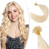 SEGO Pro Extension Capelli Veri Cheratina 50cm 25 Ciocche #60 Biondo Platino 1g U-Tip Pre Bonded Keratina 100% Remy Hair Umano Naturale Invisibili
