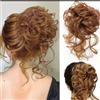 Shangxiu Chignon Capelli Finti con Elastico per Capelli,Riccio Ondulato Capelli Naturale Chignon Coda di Cavallo Capelli Estensioni dei Capelli Sintetici per Donne (#6 (Light Auburn))
