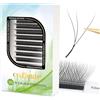 COZBIRD Extension Ciglia W 3d Ventagli Volume Ciuffetti Premade Natural Fluffy 0.07 C curl 8-15mm Mix