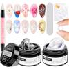 SUPWEE Gel 3d unghie strutturante solido, 3D gel per nail art bianco perla