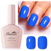 Imtiti Smalto Gel Blu Elettrico UV LED per Manicure e Nail Art - Lunga Durata, Fai da Te a Casa per l'Autunno e l'Inverno (10 ML)