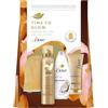 Dove Unilever Set collezione Time to Glow per autoabbronzatura graduale con applicatore abbronzatura per lei, 3 pezzi