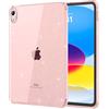 MoKo Custodia per iPad (A16) 11a Generazione 2025, iPad 10a Generazione Custodia 2022 Cover Protettiva in TPU Trasparente Morbido Antiurto e Leggero con Posteriore Trasparente, Rosa Chiaro Glitter