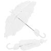 HERCHR Ombrello parasole in pizzo bianco, ombrello per decorazione di nozze, ombrello vintage ridal Ombrelli da ricamo romantici per foto da sposa Costume da donna