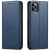 Mixroom - Custodia Cover Case a Libro Blu per iPhone 11 PRO con Stand in Ecopelle Chiusura Magnetica Formato Portafoglio Parte Interna in TPU Morbida con Bordi Piatti
