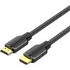 Watio Wave Cavo HDMI - Cavo intrecciato da 5 m, qualità 4K, versione 2.0, connettori maschio su entrambe le estremità, ideale per audio e video ad alta definizione. *