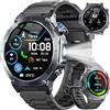 Jugeman Smartwatch Uomo GPS, 1.43 AMOLED Militari Orologio Smartwatch con Chiamate Bluetooth, Militari Smart Watch con Sonno/Cardiofrequenzimetro/Torcia/Bussola, 160+ Sportive Fitness Tracker per Android iOS