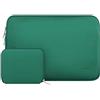 MOSISO 13,3 pollici Custodia Laptop, 13-13,3 pollici Borsa PC Compatibile con MacBook Air/Pro 13/Pro 14 M5 M4 M3 M2 M1, HP Dell Lenovo, Neoprene Borse Computer con Custodia Piccola, Verde Pavone