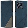 SONWO Cover per Realme C51 / Realme C53, Flip Caso in PU Pelle Case Cover Custodia con Slot per Schede e Supporto Stand per Realme C51 / Realme C53, Blu