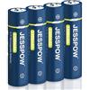 JESSPOW Batteria ricaricabile da 3,7 V, 4 pezzi, batteria da 3300 mAh, lunga durata, per torce, lampade frontali (non AA)
