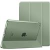 MoKo Cover per Nuovo iPad 9a Gen. 2021 / 8a Gen. 2020 / 7a Gen. 2019, iPad 10.2 Case Ultra Sottile Leggero in Triplice Auto Sveglia/Sonno con Retro Semi-trasparente Rigido, Verde Salvia