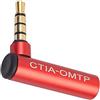 Suammiitstrieadea Adattatore convertitore ad angolo retto da OMTP a CTIA per cuffie e microfono da 3,5 mm