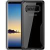 ebestStar - Cover Compatibile con Samsung Note 8 Galaxy Custodia Protezione Fusione Cristallo Silicone Gel TPU Contorno Bumper, Nero [Apparecchio: 162.5 x 74.8 x 8.6mm, 6.3'']
