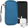 kwmobile Custodia in Neoprene con Zip per Smartphone XS - 3,5/4 - Astuccio Portacellulare a Sacchetto con Cerniera - Borsa in pervinca