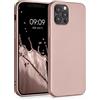 kwmobile Custodia Compatibile con Apple iPhone 12 / iPhone 12 Pro Cover - Back Case Morbida - Protezione in Silicone TPU Effetto Metallizzato oro rosa metallizzato