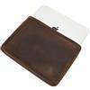 CONTACT'S FAMILY Custodia protettiva in pelle per MacBook Pro da 14, sottile, compatibile con MacBook Pro da 14,3 (versione orizzontale) (caffè)