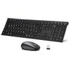 iClever Tastiera Bluetooth con mouse, ricaricabile a doppia modalità USB e Bluetooth tastiera in metallo, ultra sottile, silenziosa, mouse wireless per PC/Tablet/MacOS, layout QWERTZ