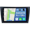 YUNTX [6GB+128GB] Android 15 Autoradio per VW GOLF 6 2008-2016-[Incorporato Carplay/Android Auto/DSP/GPS]-9 pollice IPS Touch Screen-Camera+MIC Incluso-DAB/Mirror Link/Bluetooth 5.0
