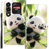 WUACYEAMING Custodia Compatibile con Oukitel WP66,con Slot Carte PU Pelle Portafoglio Libro Case Antiurto Bumper Motivo Magnetica Flip Protettiva Resistente panda