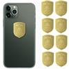 WETBEN EMF - Adesivi protettivi anti radiazioni, oro 24 K, per telefoni cellulari, tablet, blocchi, 5G, Wi-Fi, Bluetooth, neutralizzatore (oro, 8 pezzi)