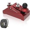 Putikeeg CW Morse Code Key - Chiave tascabile con codice Morse Telegraph Base in lega di alluminio grigia per radioamatoriali, tensione regolabile (rosso)