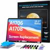 Dilcmtif Schermo di ricambio A1706/A1708 da 13,3 per MacBook Pro 2016/2017 Retina modello: A1706, A1708 (fine 2016, metà 2017) EMC 3071, EMC 3163, EMC 3164, EMC 2978 LCD LED completo Screen assembly (grigio)