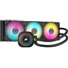 Watio Wave Raffreddamento a liquido - Sistema AIO da 360 mm con illuminazione RGB, compatibile con varie prese, include ventole ad alte prestazioni e pompa efficiente. * #*