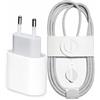 Generic Caricabatterie USB-C 35W per iPhone 15 16 17, Alimentatore Rapido PD QC3.0 con Cavo Type-C per Smartphone e Tablet